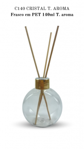 C140 - Frasco 140ml cristal, T. Aroma- PET