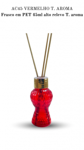 Frasco AC45mL Alto relevo VERMELHO T. aroma 