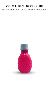 ASB125 - Frasco 125ml, cor Pink, T. Rosca Lacre - PET