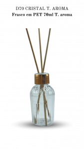 D70 - Frasco 70ml cristal T. Aroma - PET