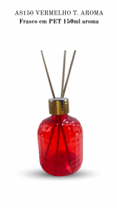 AS150 - Frasco 150ml VERMELHO alto relevo, T. Aroma 